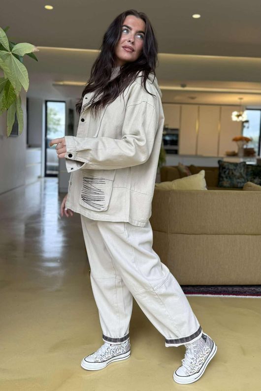 Mercer Soft Twill Jacket Stone 